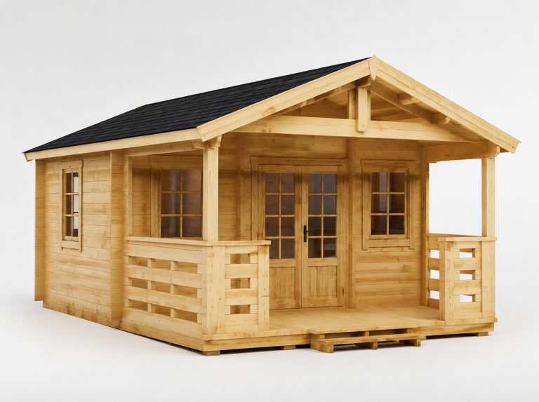庭院防腐木花架围栏组合
